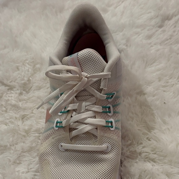 Women's White and Pink Nike Athletic Running Sneakers - Picture 7 of 9